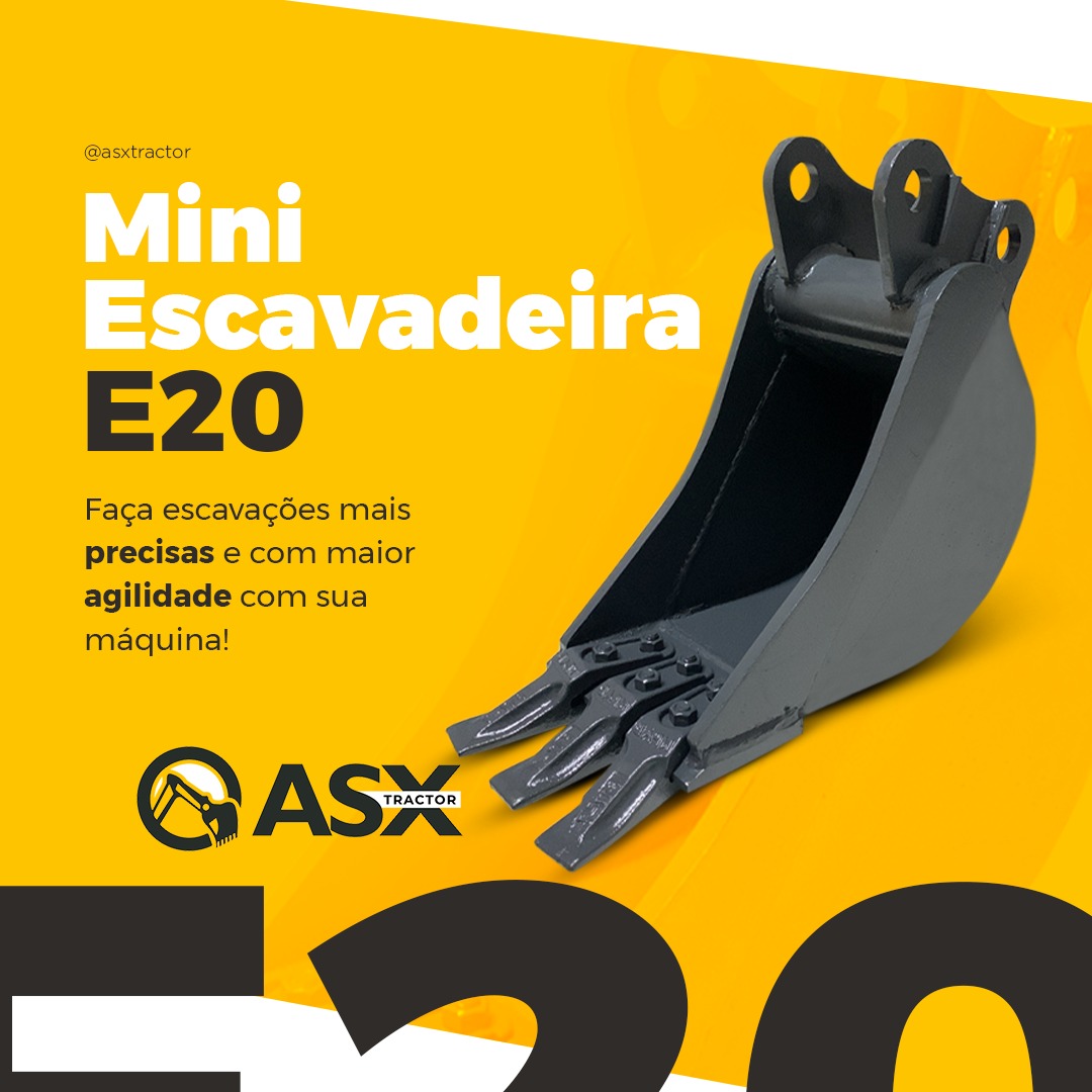 ASX Tractor - Caçamba Mini escavadeira E20