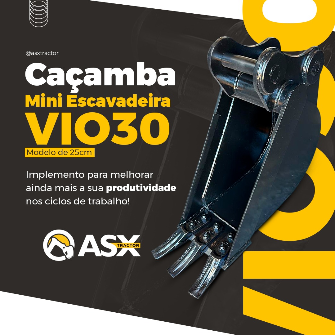 ASX Tractor - Caçamba Mini escavadeira VIO30